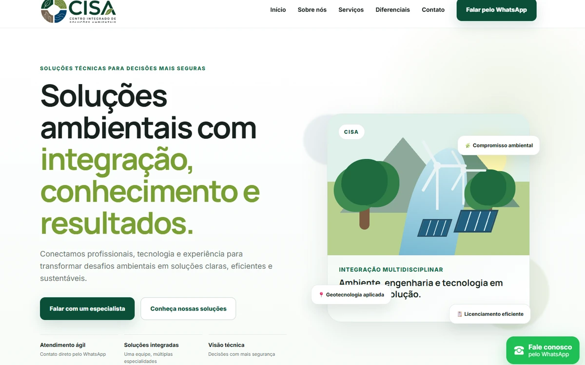 Site da CISA desenvolvido pela Agência MabFy